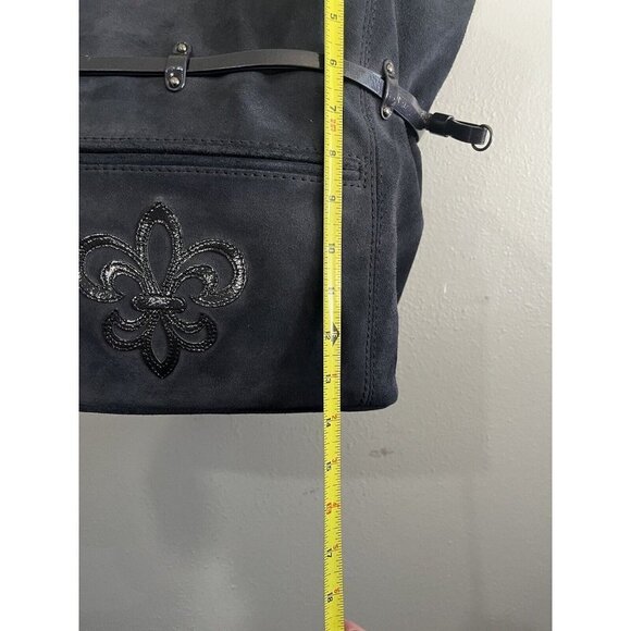 Gianni Bini Large Tote Bag Blue Suede style bucket - Picture 13 of 16